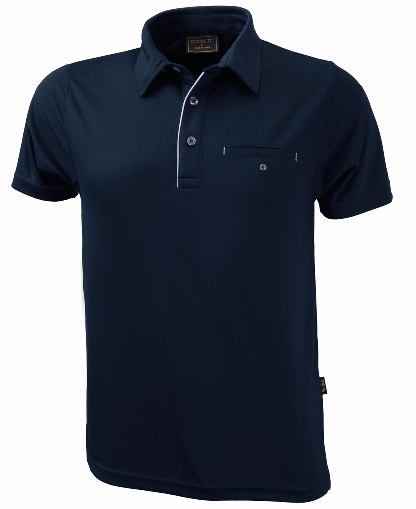 Stencil Boston Mens S/S Polo-(1063)