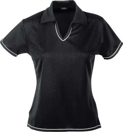 Stencil-Stencil Ladies' Cool Dry Polo 1st (12 Colour)-Black/White / 8-Corporate Apparel Online - 11