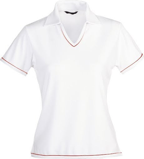 Stencil-Stencil Ladies' Cool Dry Polo 1st (12 Colour)-White/Red / 8-Corporate Apparel Online - 1