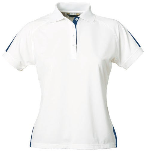 Stencil-Stencil Ladies' Team Polo-White/Navy / 8-Corporate Apparel Online - 1