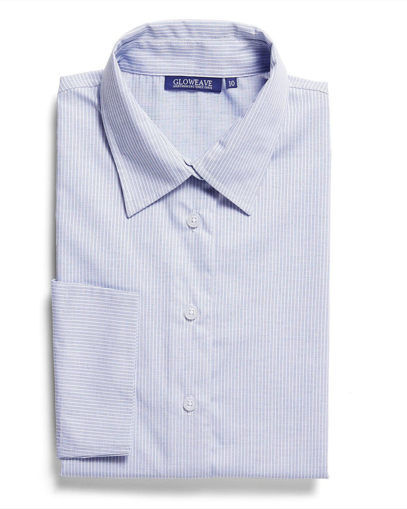 Gloweave-Gloweave Ladies Square Dobby 3/4 Sleeve Shirt-Blue / 6-Corporate Apparel Online - 2