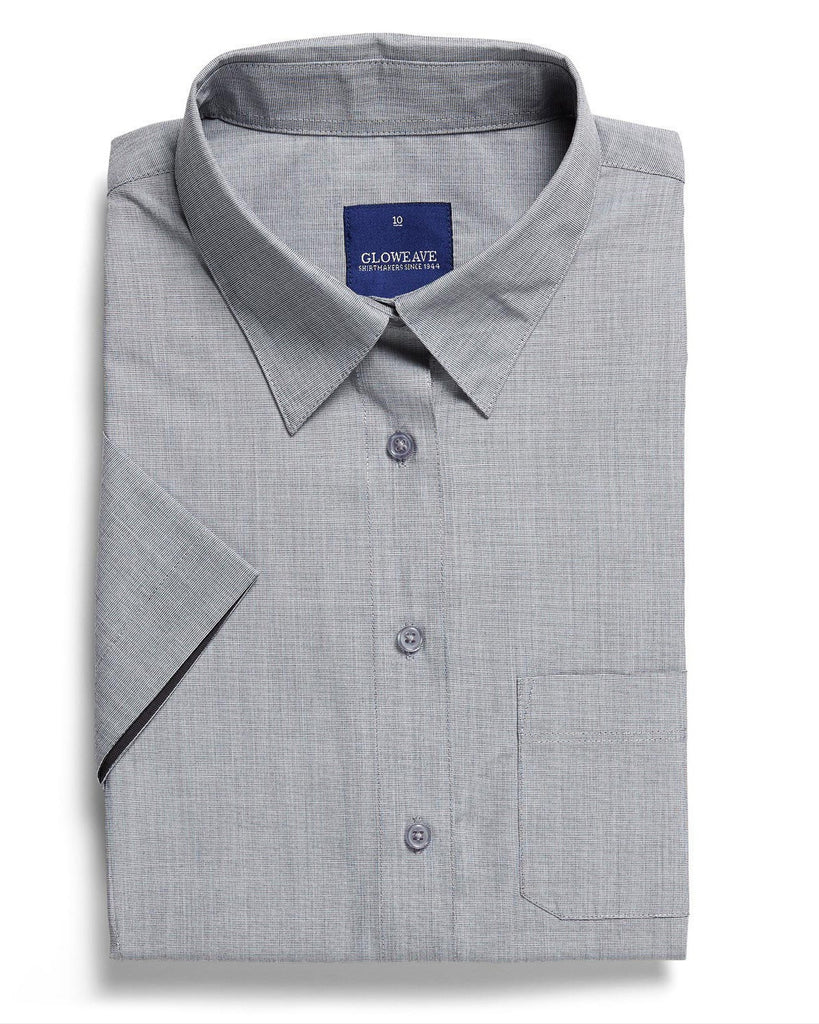 Gloweave-Gloweave Ladies  End On End S/S Hospitality Shirt-Silver / 6-Corporate Apparel Online - 3