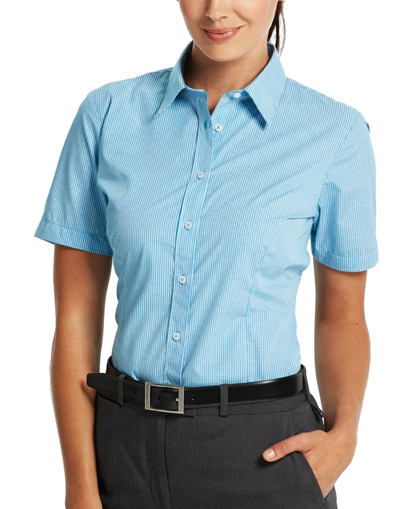 Gloweave-Gloweave Ladies Gingham Check S/S Shirt--Corporate Apparel Online - 1