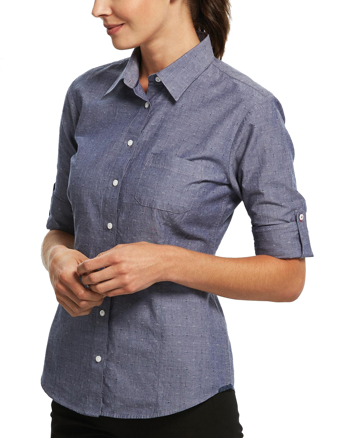 Slim fit store chambray shirt womens