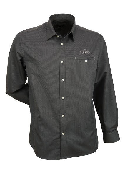 Stencil-Stencil Men's Empire Shirt (L/S)-Charcoal/Grey / S-Corporate Apparel Online - 2