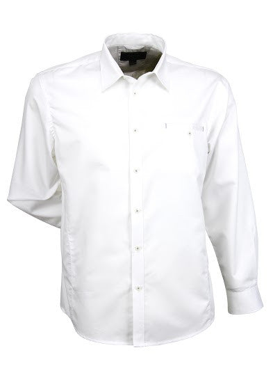 Stencil-Stencil Men's Empire Shirt (L/S)-White/White / S-Corporate Apparel Online - 1