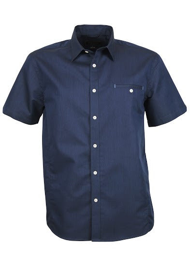 Stencil-Stencil Men's Empire Shirt (S/S)-Navy/Sky / S-Corporate Apparel Online - 4