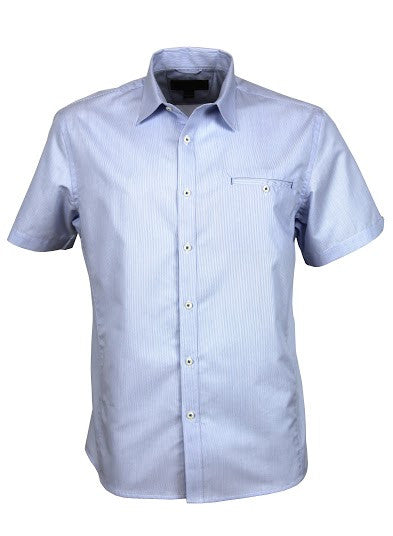 Stencil-Stencil Men's Empire Shirt (S/S)-Sky/Navy / S-Corporate Apparel Online - 5