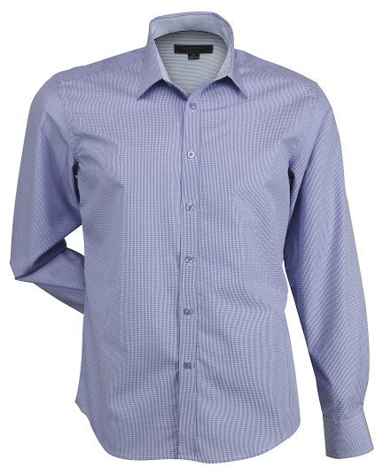 Stencil-Stencil Men's Dominion Shirt (L/S)-Mid blue / S-Corporate Apparel Online - 3