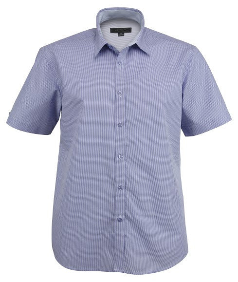 Stencil-Stencil Men's Dominion Shirt (S/S)-Mid blue / S-Corporate Apparel Online - 3