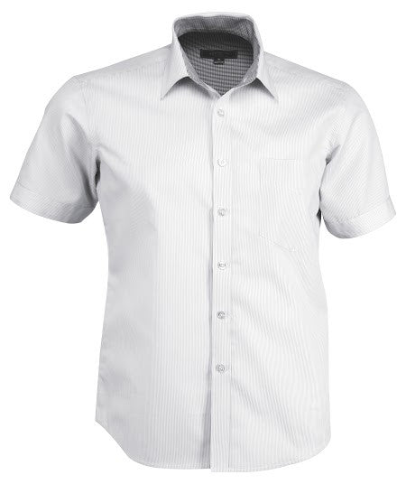 Stencil-Stencil Men's Inspire Shirt (S/S)-Grey/White / S-Corporate Apparel Online - 1