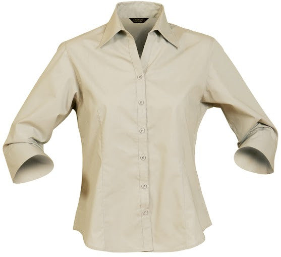 Stencil-Stencil Ladies' Nano Shirt (3/4 Sleeve)-Beige / 8-Corporate Apparel Online - 2