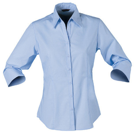 Stencil-Stencil Ladies' Nano Shirt (3/4 Sleeve)-Pale Blue / 8-Corporate Apparel Online - 3