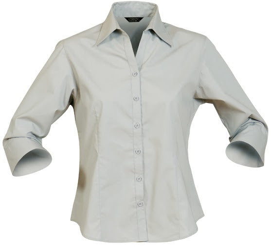 Stencil-Stencil Ladies' Nano Shirt (3/4 Sleeve)-Putty / 8-Corporate Apparel Online - 1