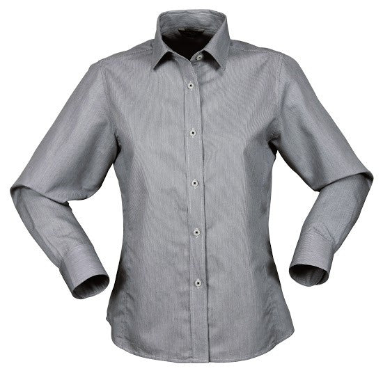 Stencil-Stencil Ladies' Empire Shirt (L/S)-Grey/Charcoal / 8-Corporate Apparel Online - 3