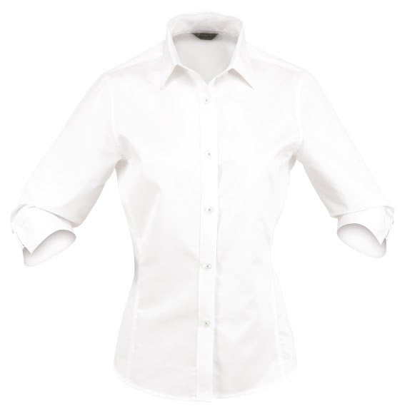 Stencil-Stencil Ladies' Empire Shirt (3/4 Sleeve)-White/White / 8-Corporate Apparel Online - 1