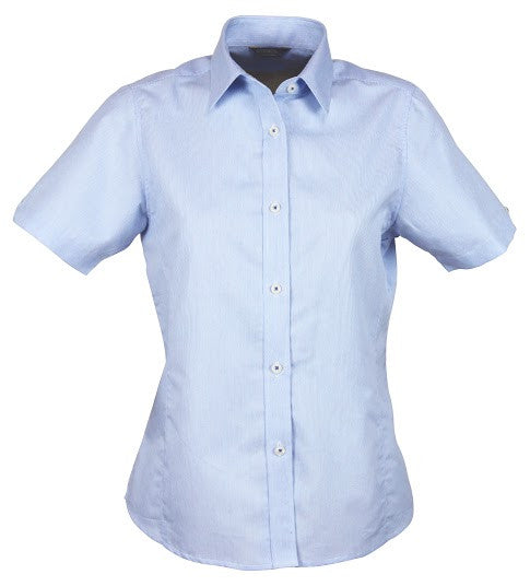 Stencil-Stencil Ladies' Empire Shirt (S/S)-Sky/Navy / 8-Corporate Apparel Online - 5