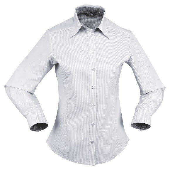 Stencil-Stencil Ladies' Inspire Shirt (L/S)-Grey/White / 8-Corporate Apparel Online - 1