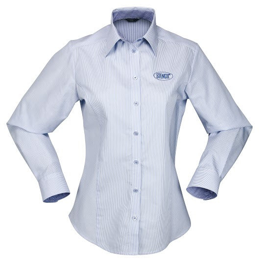 Stencil-Stencil Ladies' Inspire Shirt (L/S)-Sky Blue / 8-Corporate Apparel Online - 2