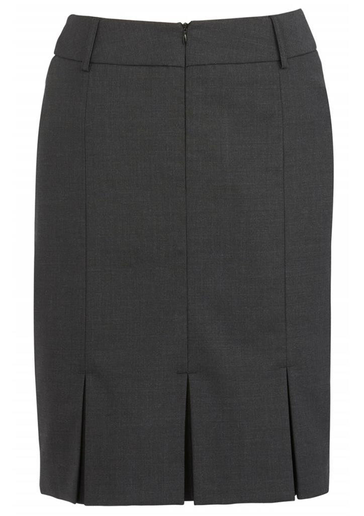 Biz Corporates Womens Comfort Wool Stretch Multi-Pleat Skirt (24015)