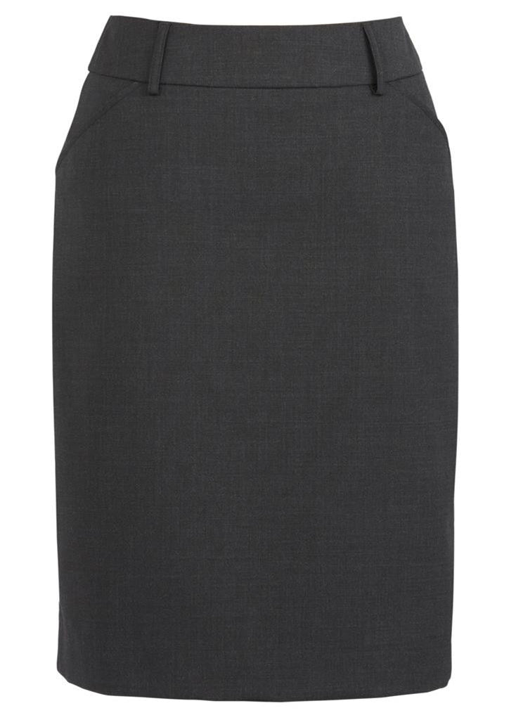 Biz Corporates Womens Comfort Wool Stretch Multi-Pleat Skirt (24015)