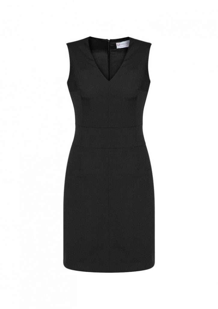 Biz-Corporate-Women's-Cool-Stretch-Sleeveless-V-Neck-Dress