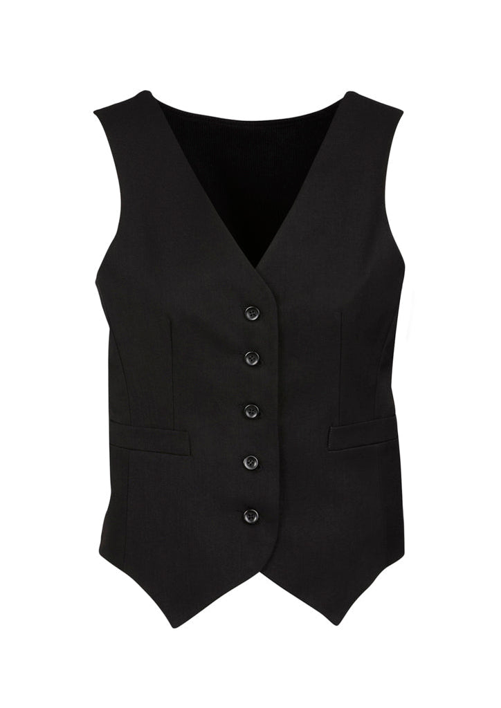 Biz Corporate Womens Peaked Vest with Knitted Back (50111)