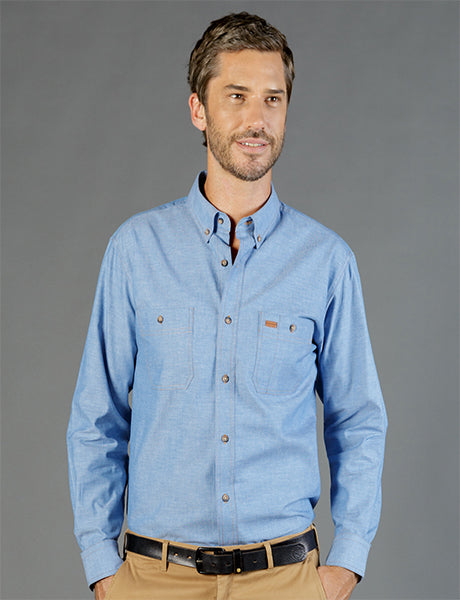 Gloweave Men's Iconic Chambray L/S Shirt (5045LN)