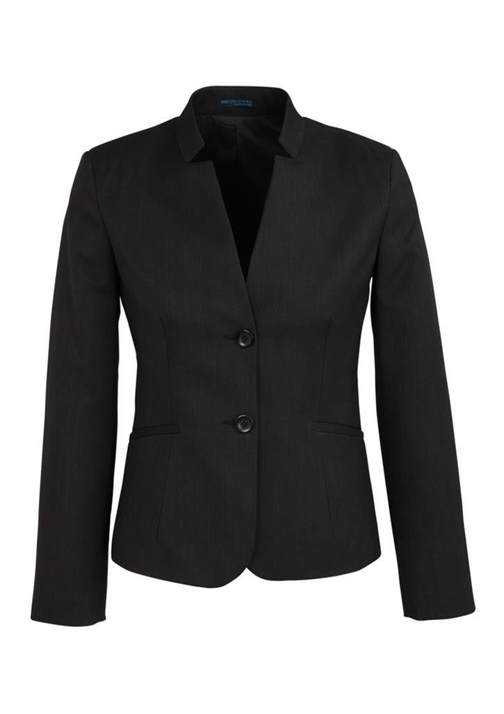 Biz Corporates Womens Cool Stretch Short Jacket with Reverse Lapel