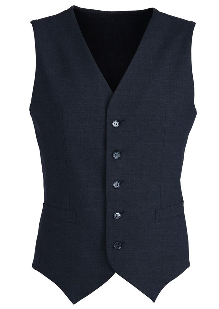 Biz Corporates Mens Comfort Wool Stretch Peaked Vest with Knitted Back (94011)