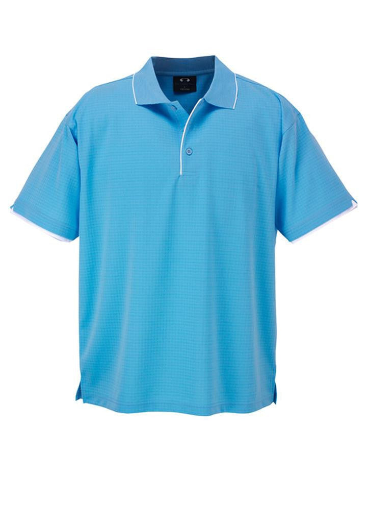 Biz Collection-Biz Collection Mens Elite Polo-Aqua Blue / White / Small-Uniform Wholesalers - 2