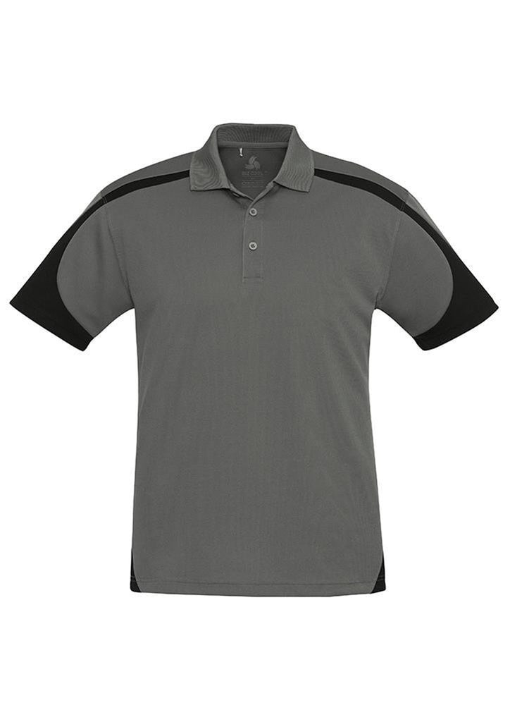 Biz Collection-Biz Collection Mens Talon Polo-Ash/Black / S-Corporate Apparel Online - 4