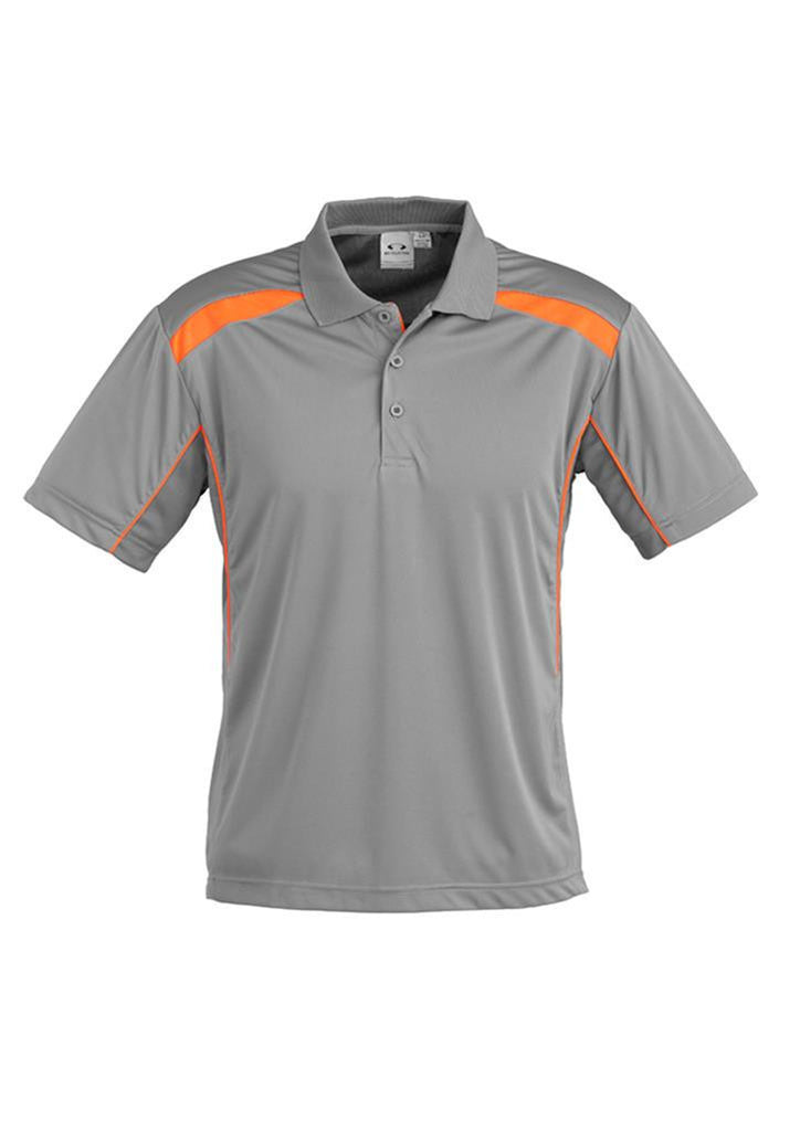 Biz Collection-Biz Collection Mens United Short Sleeve Polo 1st ( 11 Colour )-Ash / Fluro Orange / Small-Corporate Apparel Online - 2