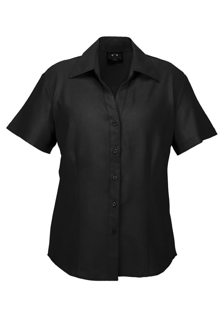 Biz Collection-Biz Collection Ladies Plain Oasis Shirt-S/S-Black / 6-Corporate Apparel Online - 2