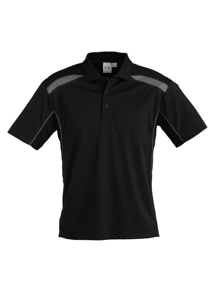 Biz Collection-Biz Collection Mens United Short Sleeve Polo 1st ( 11 Colour )-Black / Ash / Small-Corporate Apparel Online - 3