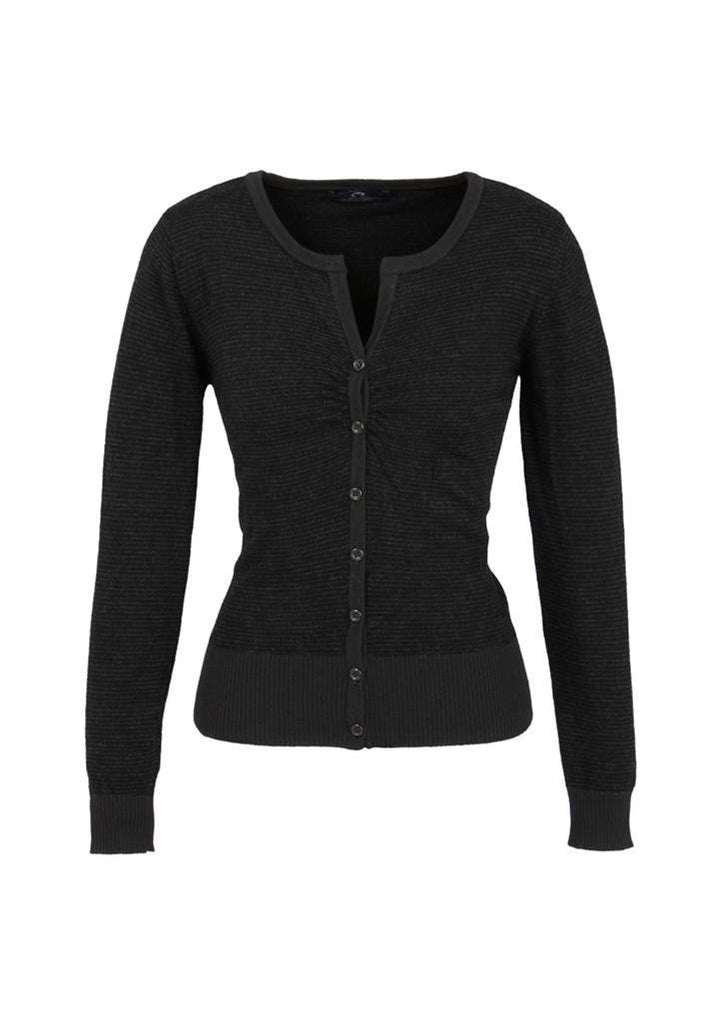 Biz Collection-Biz Collection Ladies Origin Merino Cardigan-Black / Charcoal / S-Corporate Apparel Online - 2