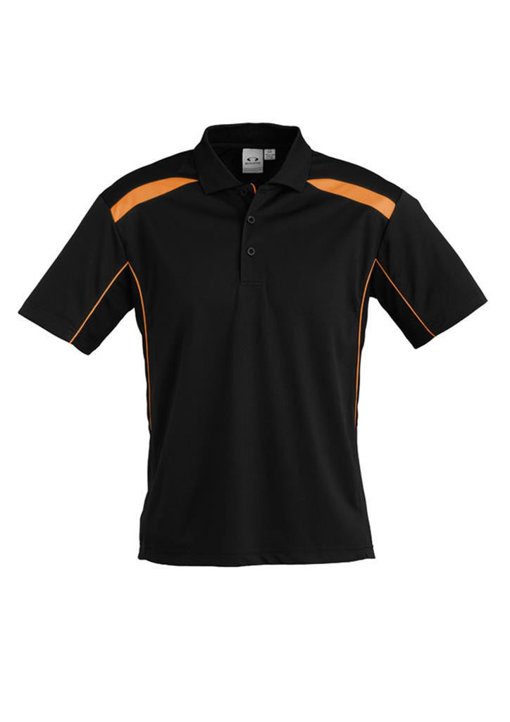 Biz Collection-Biz Collection Mens United Short Sleeve Polo 1st ( 11 Colour )-Black / Orange / Small-Corporate Apparel Online - 5