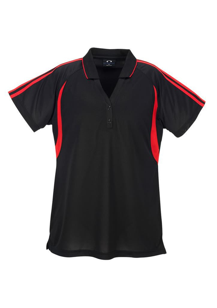 Biz Collection-Biz Collection Ladies Flash Polo 1st ( 11 Colour )-Black / Red / 8-Uniform Wholesalers - 4