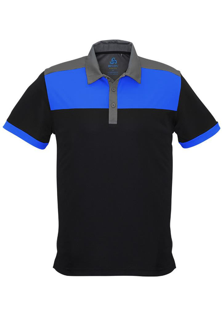 Biz Collection-Biz Collection Mens Charger Polo-Black/Royal/Grey / S-Corporate Apparel Online - 6