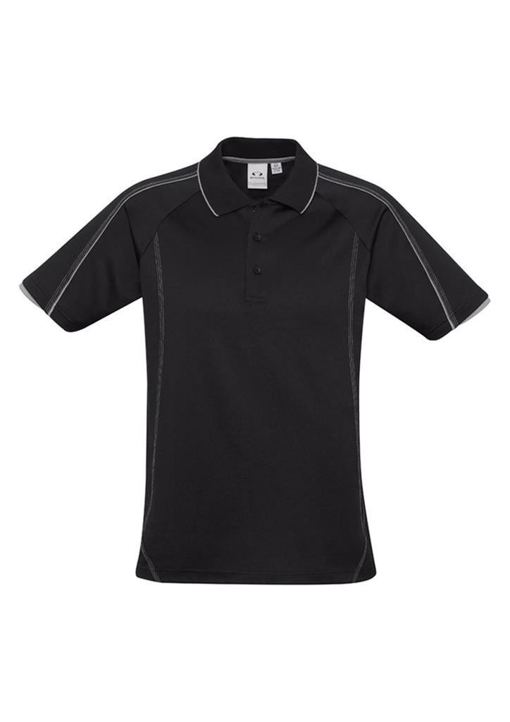 Biz Collection-Biz Collection Mens Blade Polo-Black / Silver Grey / S-Corporate Apparel Online - 2