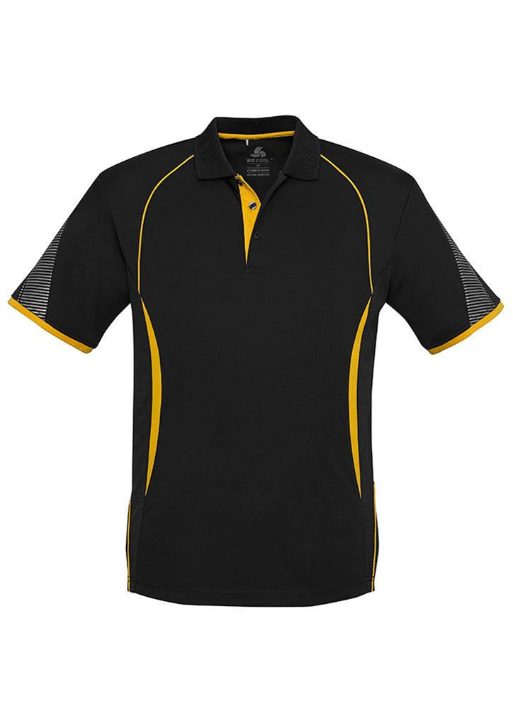 Biz Collection-Biz Collection  Mens Razor Polo-Black/Gold / S-Corporate Apparel Online - 7