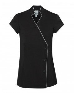 Biz Collection-Biz Collection Ladies Zen Crossover Tunic-Black/White / 6-Corporate Apparel Online - 3