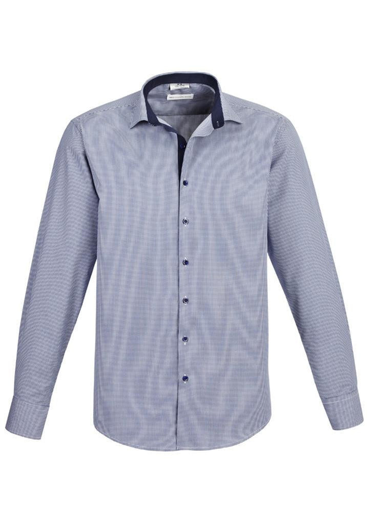 Biz Collection-Biz Collection Edge Mens long sleeve shirt-Blue / S-Corporate Apparel Online - 2