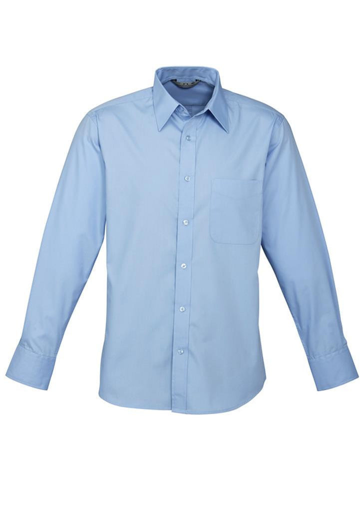 Biz Collection-Biz Collection Mens Base Long Sleeve Shirt-Blue / XS-Corporate Apparel Online - 3
