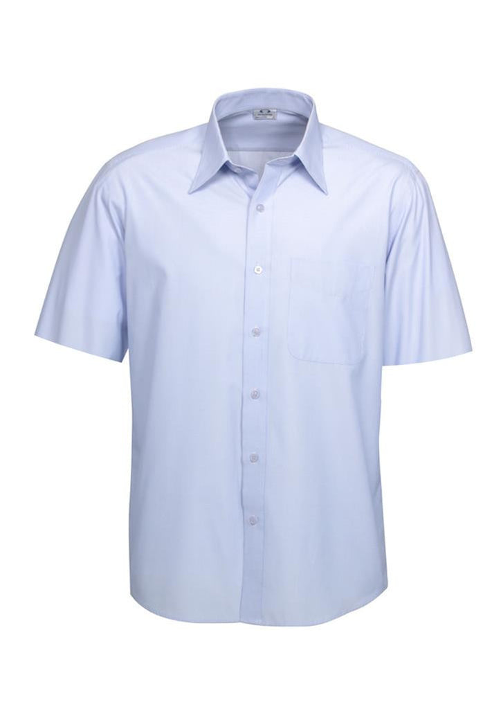 Biz Collection-Biz Collection Mens Ambassador Short Sleeve Shirt-Blue / S-Corporate Apparel Online - 2