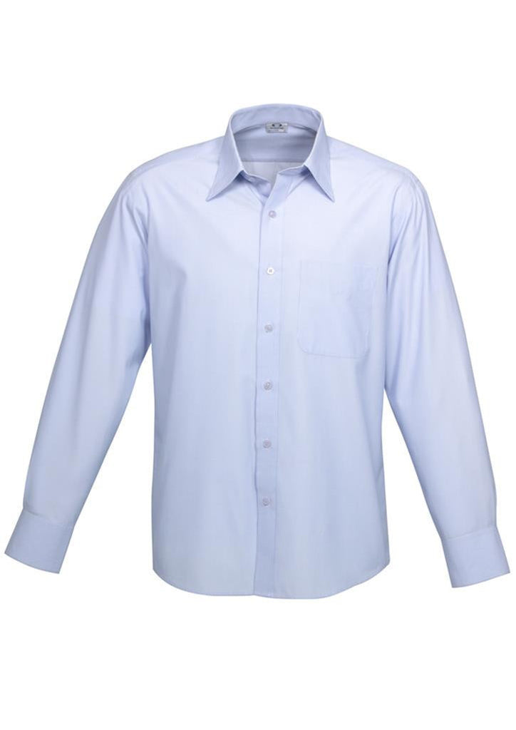 Biz Collection-Biz Collection Mens Ambassador Long Sleeve Shirt-Blue / S-Corporate Apparel Online - 2
