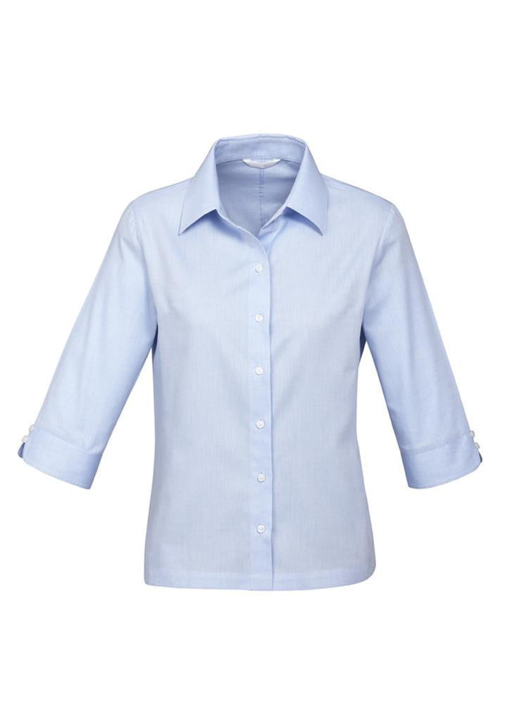 Biz Collection-Biz Collection Ladies Luxe 3/4 Sleeve Shirt-Blue / 6-Corporate Apparel Online - 2