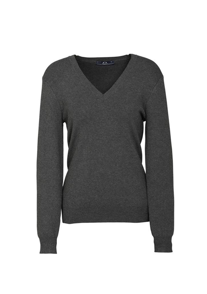 Biz Collection-Biz Collection Ladies V Neck Pullover-Charcoal / Small-Corporate Apparel Online - 3