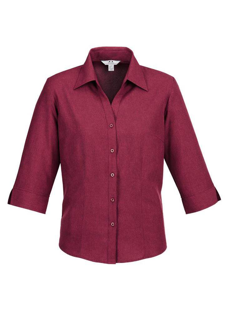 Biz Collection-Biz Collection Ladies Plain Oasis Shirt-3/4 Sleeve-Cherry / 6-Corporate Apparel Online - 4