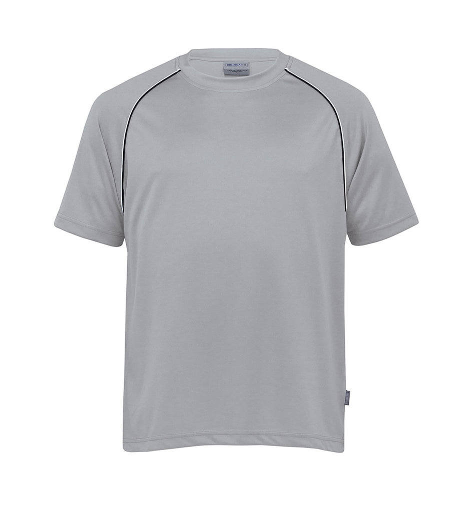 Gear For Life-Gear For Life Gents Dri Gear Twin Piped Tee-Silver/White/Black / XS-Corporate Apparel Online - 4
